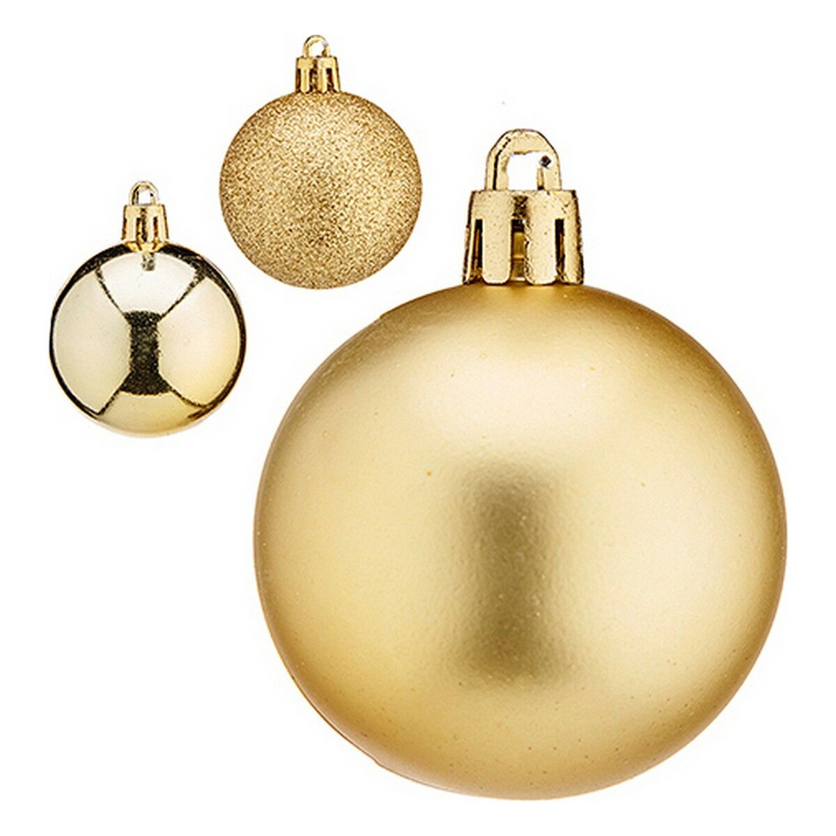 Christmas Bauble Krist+ K1912484 Goldfarben Kunststoff Ø 5 cm – Produktbild 1