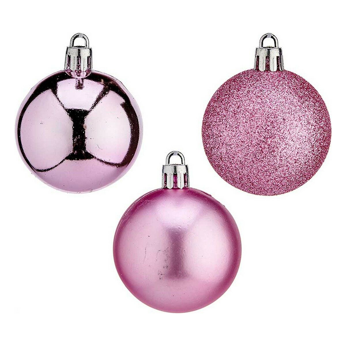 Christmas Bauble Krist+ Rosa Kunststoff Ø 5 cm – Produktbild 1