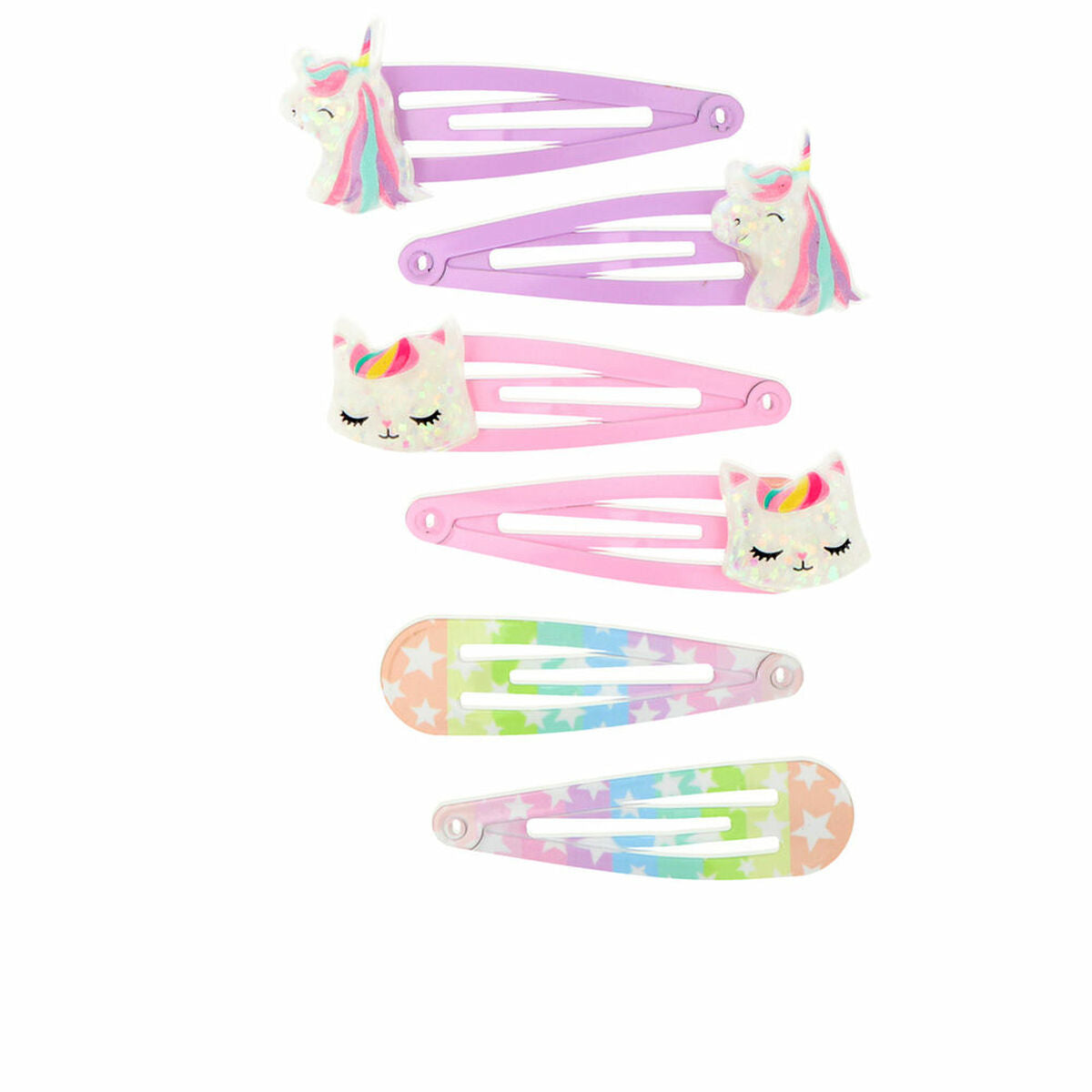 Hair Clips Inca Mehrfarbig Unicorn 6 Stück – Produktbild 1