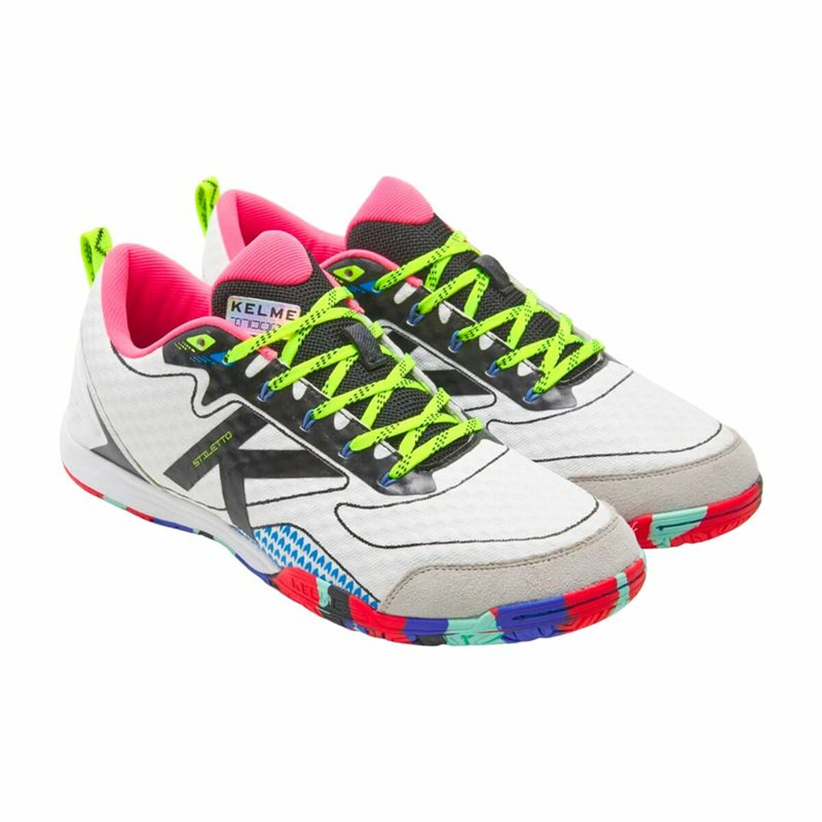Kelme Erwachsenen-Indoor Fußball Schuhe Stiletto Weiß – 42
