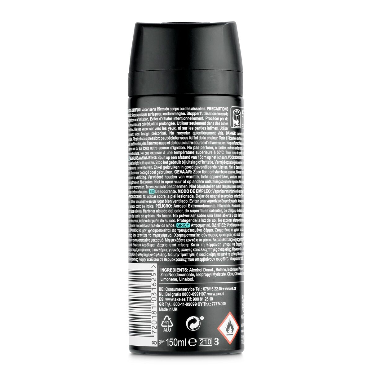 Axe Spray Deodorant Apollo 150 ml