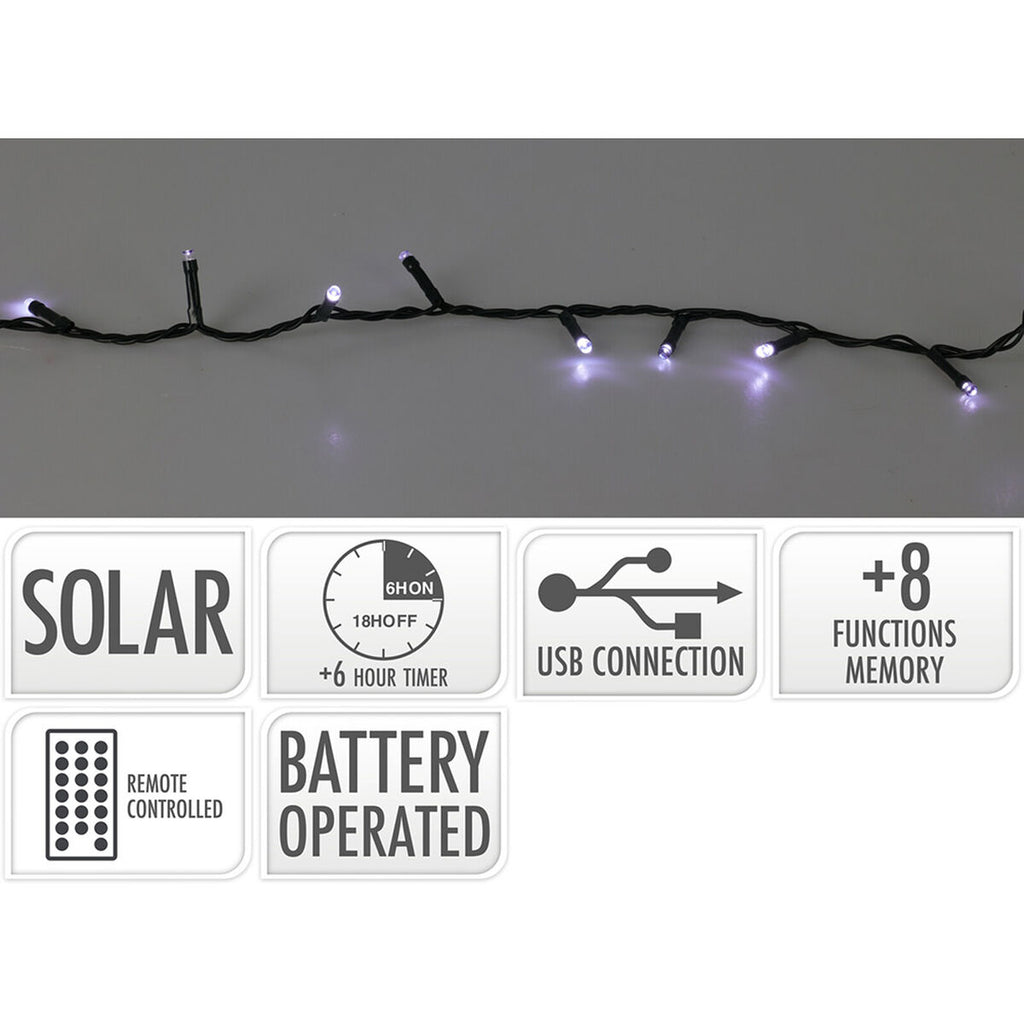 Lifetime Kranz aus LED-Leuchtes Cool Weiß 10 m Solar