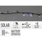 Lifetime Kranz aus LED-Leuchtes Cool Weiß 10 m Solar