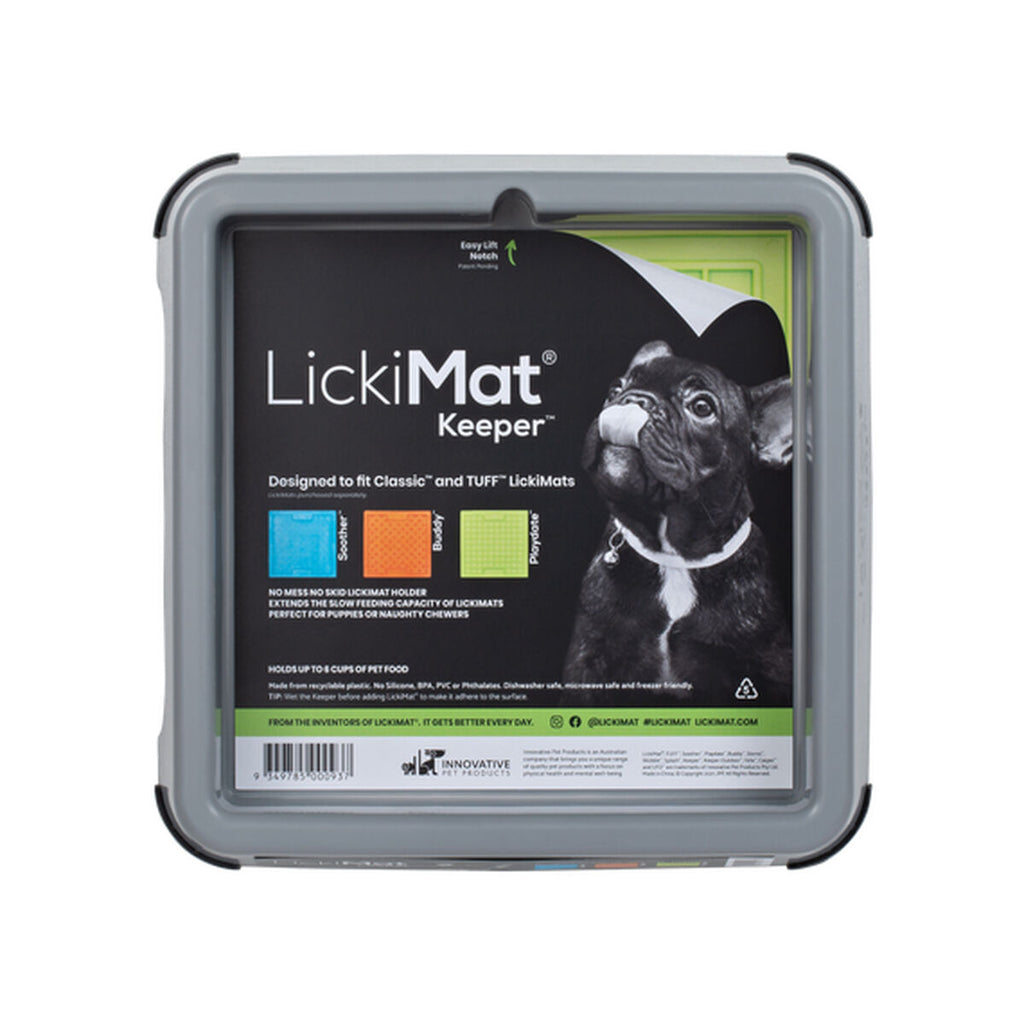 Lickimat Hund Feeder Indoor Keeper Grau Polypropylen