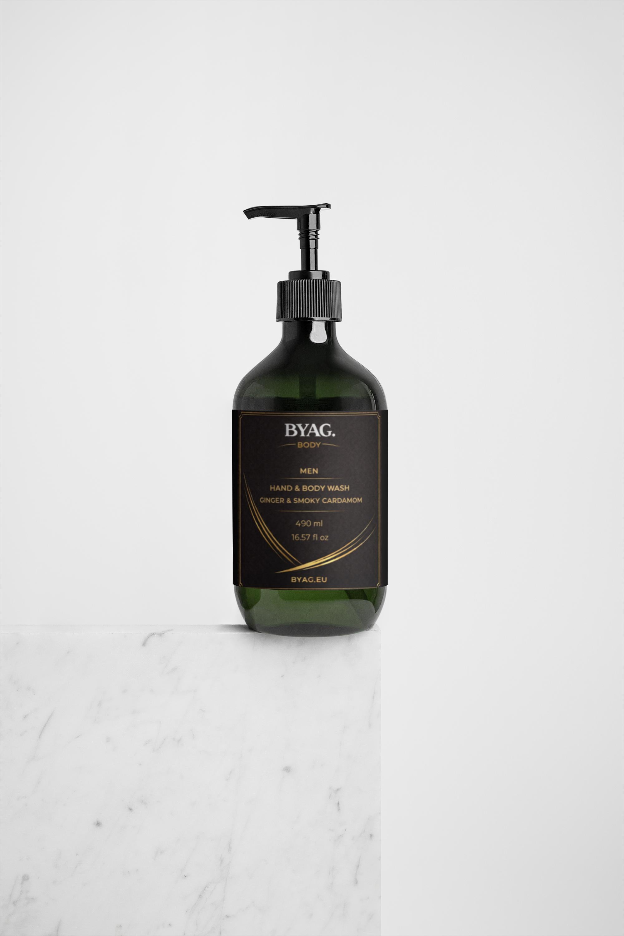 BYAG. Herren Hand- und Körperreinigung – Ginger & Smoky Cardamom