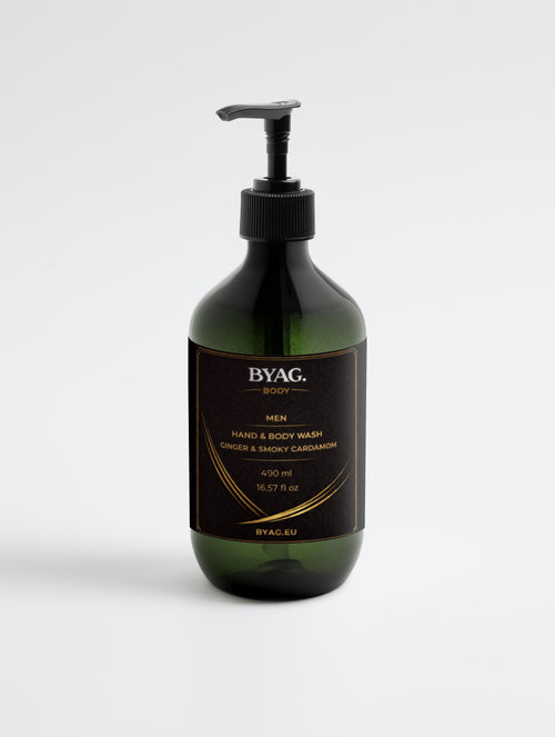 BYAG. Herren Hand- und Körperreinigung – Ginger & Smoky Cardamom – Produktbild 1