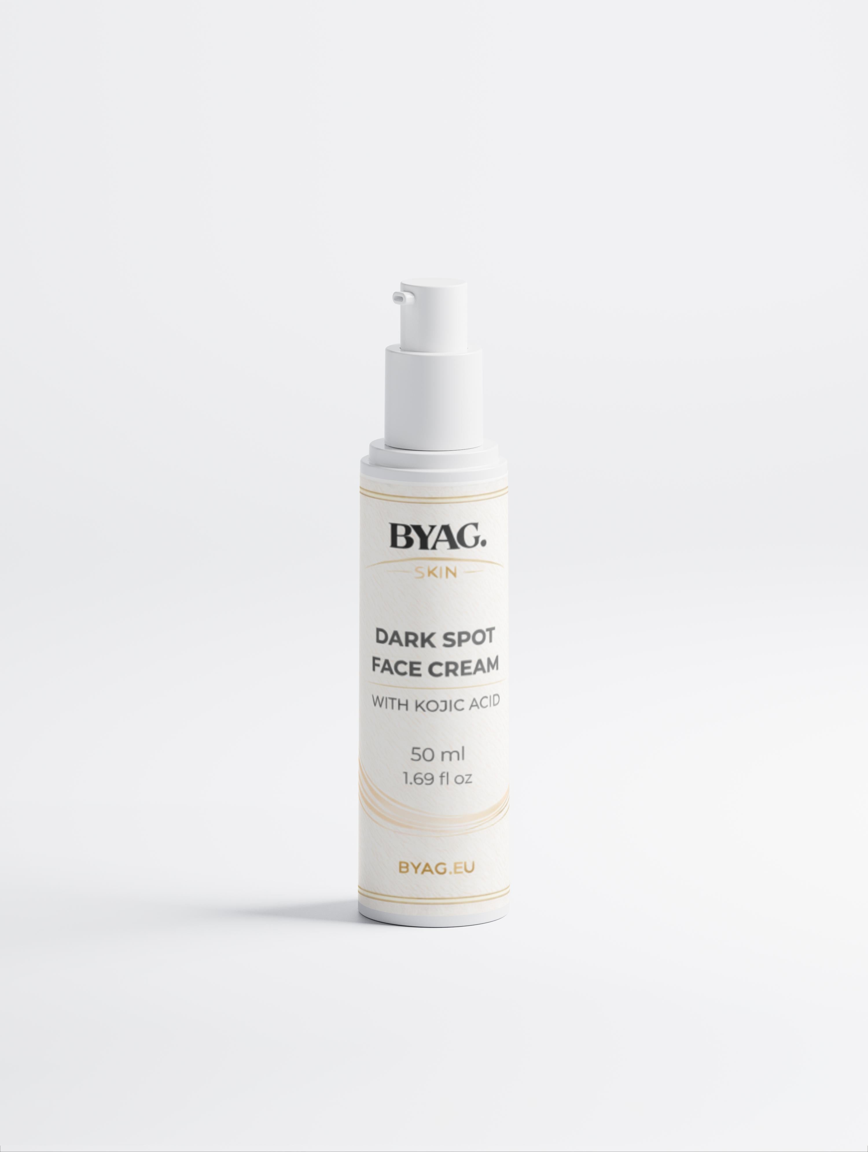 BYAG. Gesichtscreme gegen Pigmentflecken mit Kojisäure