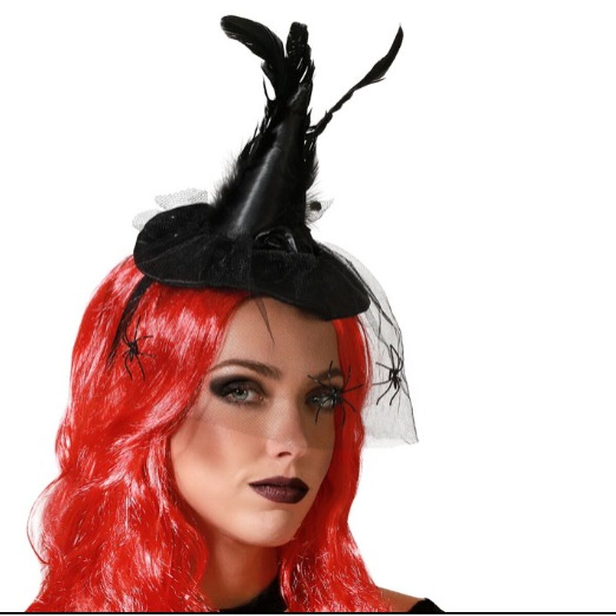 Headband Hat Witch Halloween Feathers – Produktbild 1