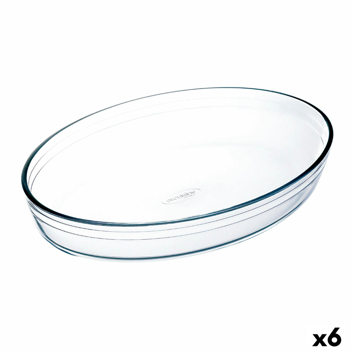 Oven Dish Ô Cuisine Ocuisine Vidrio Transparent Glass Oval 26,2 x 17,9 x 6,2 cm (6 Stück) – Produktbild 1