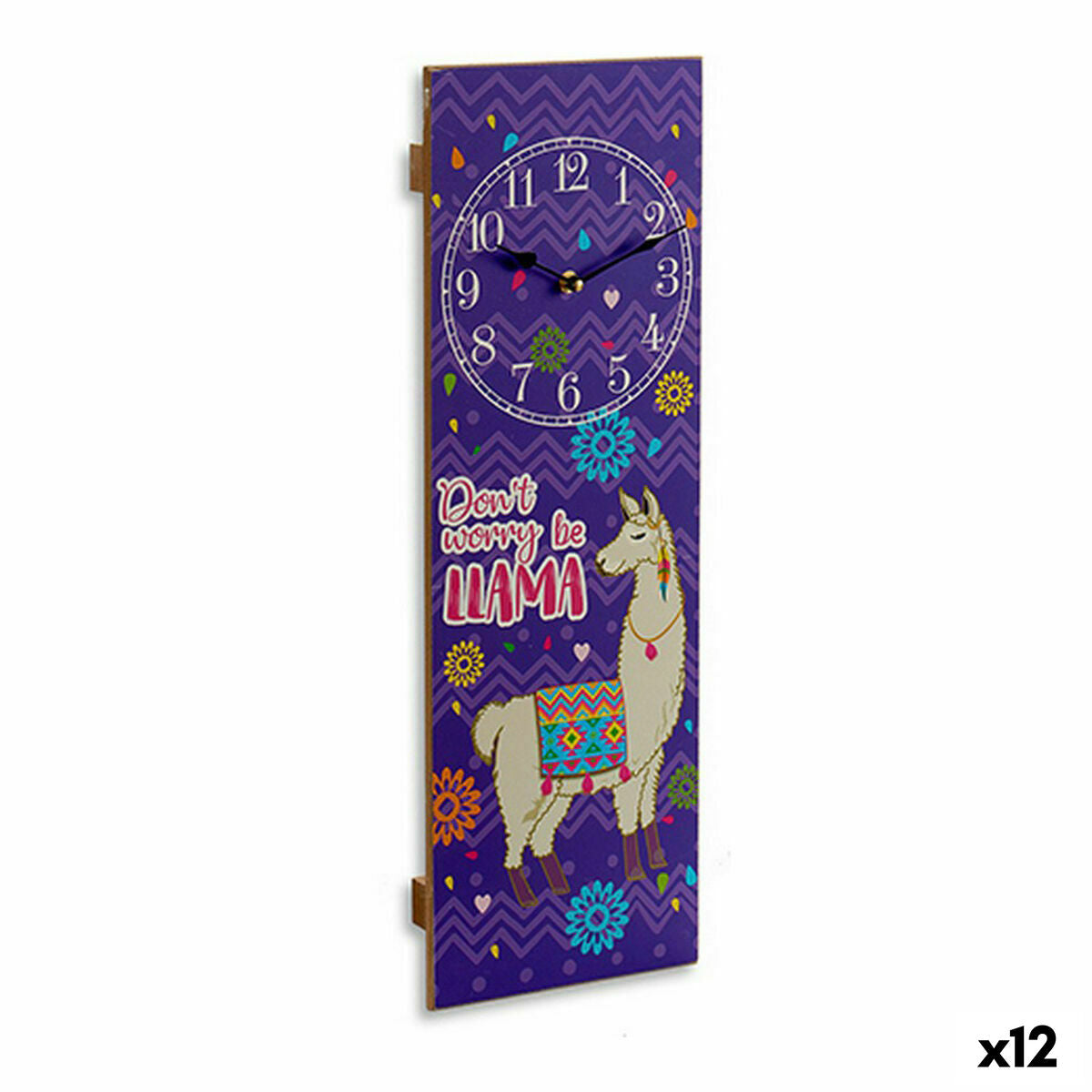 Wall Clock Gift Decor Llama 2,5 x 60 x 20 cm (12 Stück) – Produktbild 1