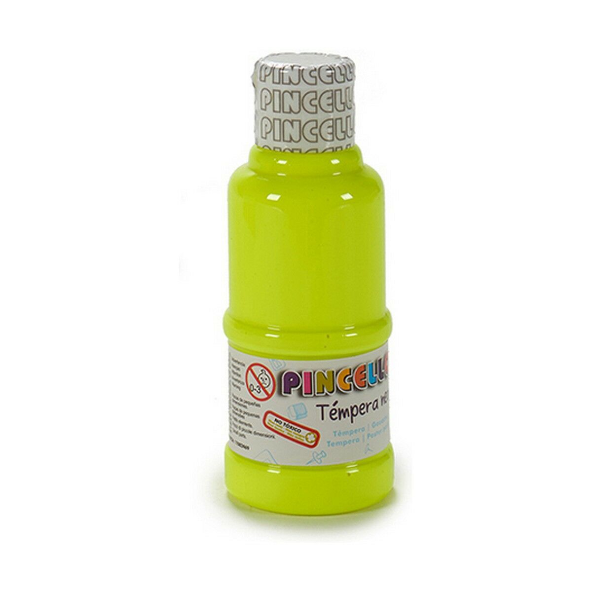 Tempera Pincello Neon Gelb 120 ml (12 Stück) – Produktbild 1