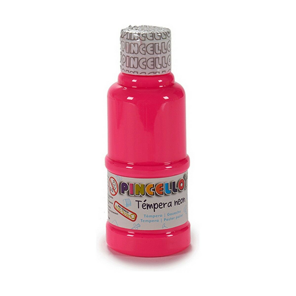 Tempera Pincello Neon Rosa 120 ml (12 Stück) – Produktbild 1