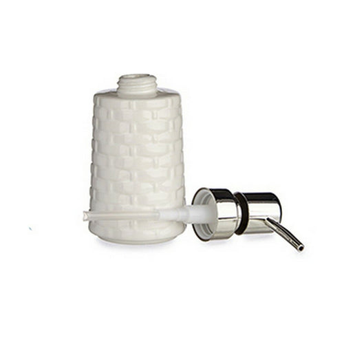 Berilo Seifenspender Weiß Silber Keramik 150 ml