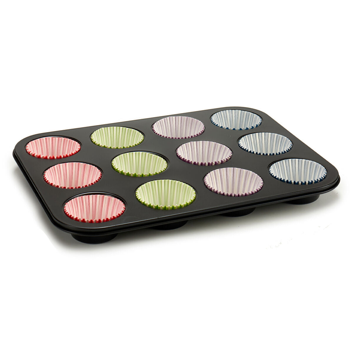 Kinvara Muffin Tablett Blau Schwarz Rot Grün Lila Mehrfarbig Baking Tablett