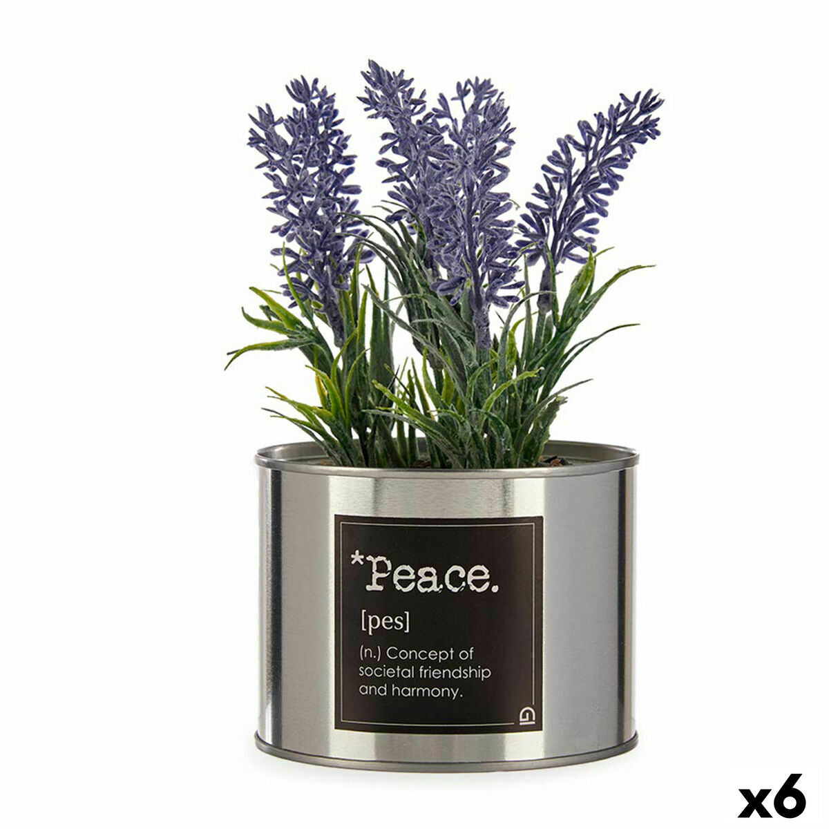 Ibergarden Dekorativ Plant Metall Kunststoff Can Lavendar