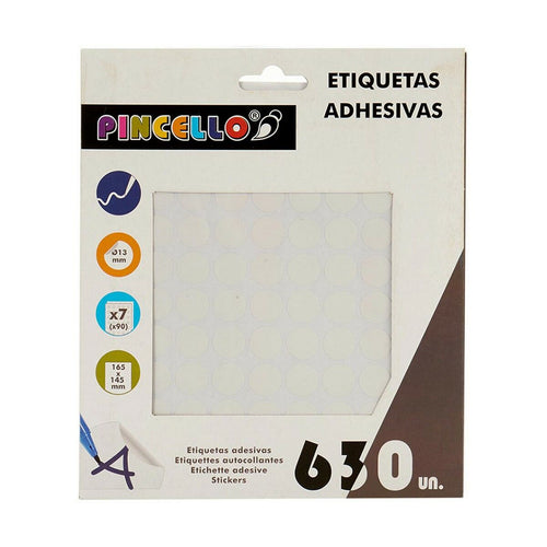 Adhesive labels Pincello Weiß Ø 13 mm 17 x 4 x 19 cm (12 Stück) – Produktbild 2