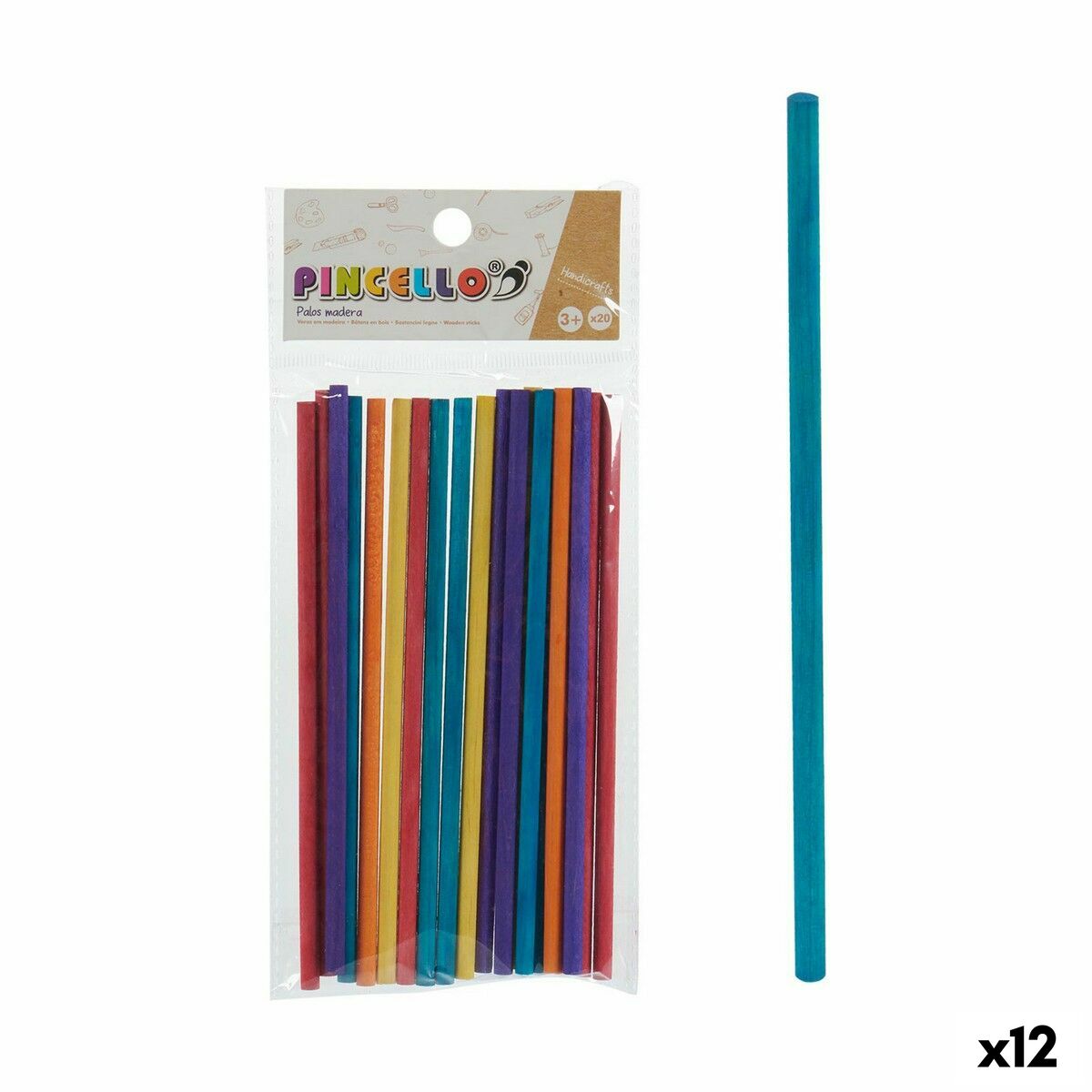 Pincello Sticks Mehrfarbig Holz Handicrafts