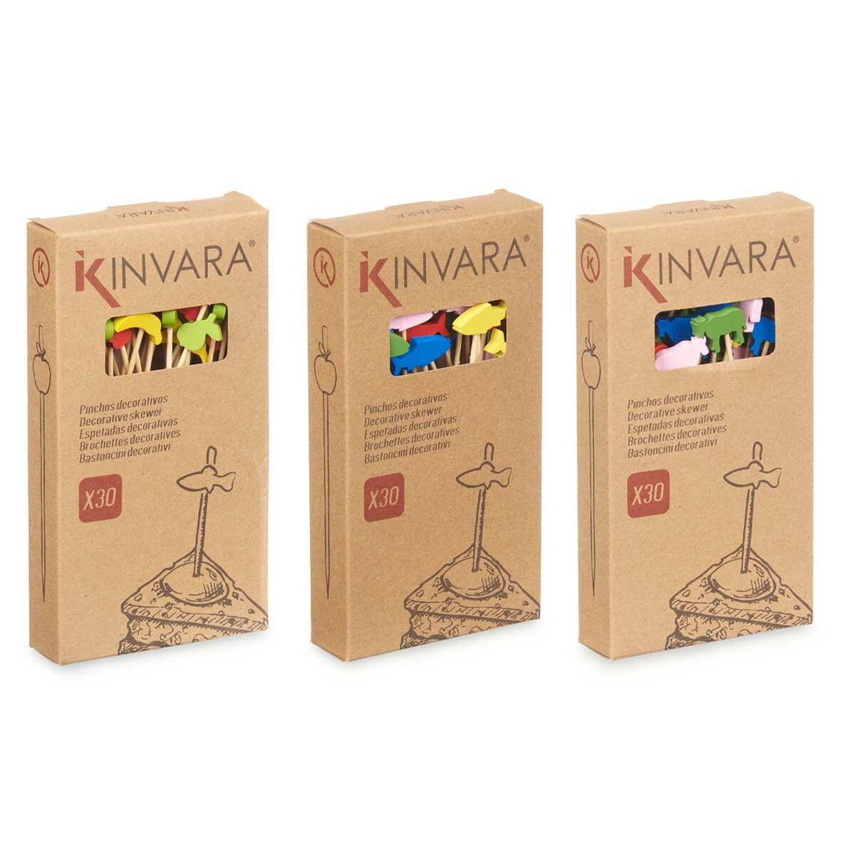 Kinvara Barbecue Skewer Set Bambus Skewer Decorated
