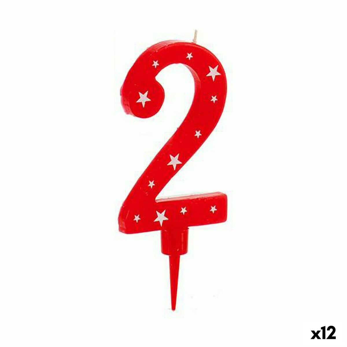 Candle Birthday Number 2 (12 Stück) – Produktbild 1