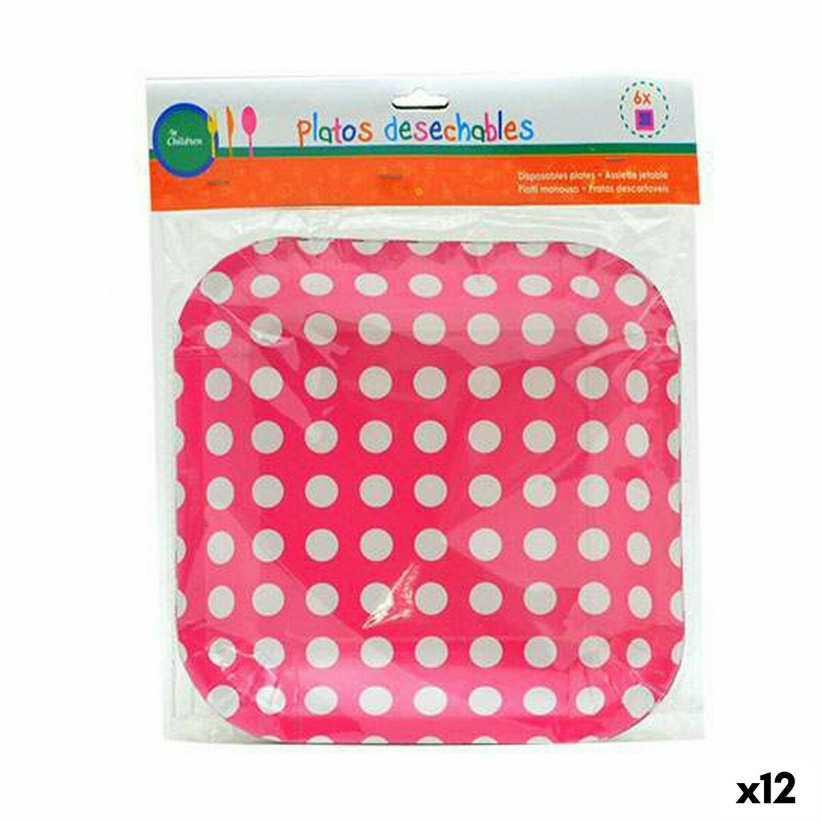 Plate set Points Disposable 24 x 2 x 19 cm (12 Stück) – Produktbild 1