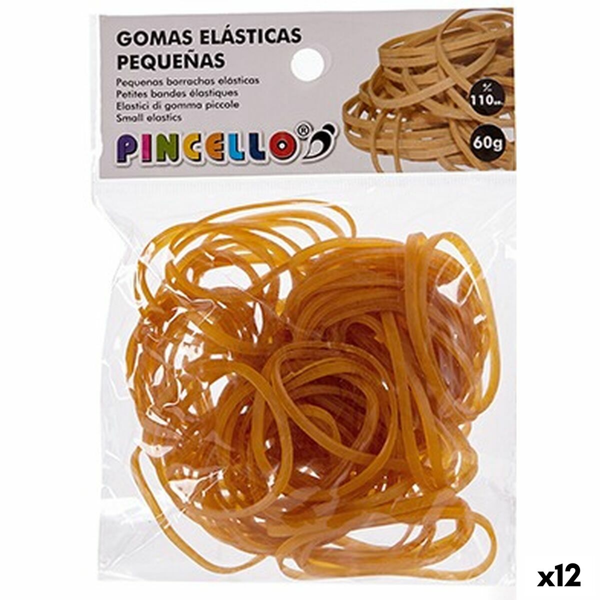 Elastic bands Pincello Gelb (12 Stück) – Produktbild 1