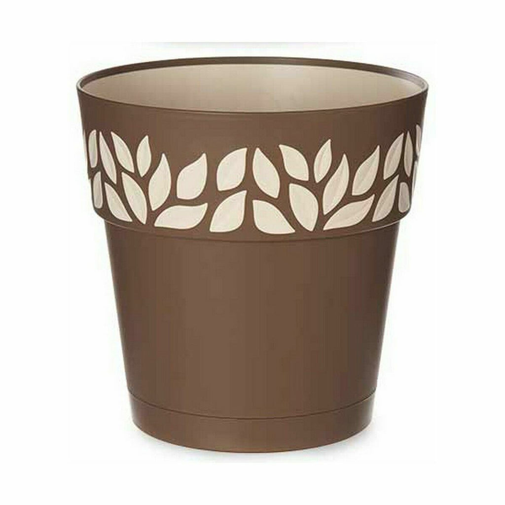 Stefanplast Self-watering flowerpot Cloe Braun Kunststoff