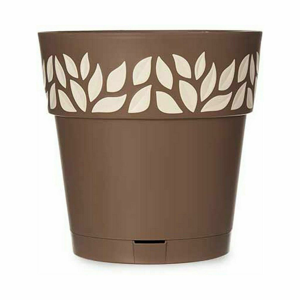 Stefanplast Self-watering flowerpot Cloe Braun Kunststoff