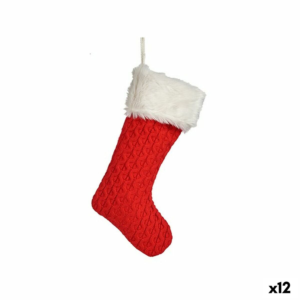 Christmas bauble Krist+ Rot Cloth Christmas Stocking 28 x 4 x 46 cm (12 Stück) – Produktbild 1