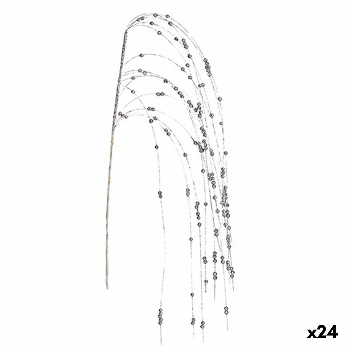 Branch Krist+ Silberfarben Berries 100 x 3 x 5 cm (24 Stück) – Produktbild 1