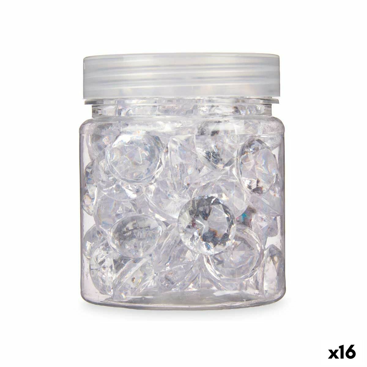 Decorative Stones Gift Decor Transparent 150 g Diamond (16 Stück) – Produktbild 1