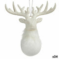 Krist+ Weihnachtskugel Weiß Kunststoff Glitter Reindeer