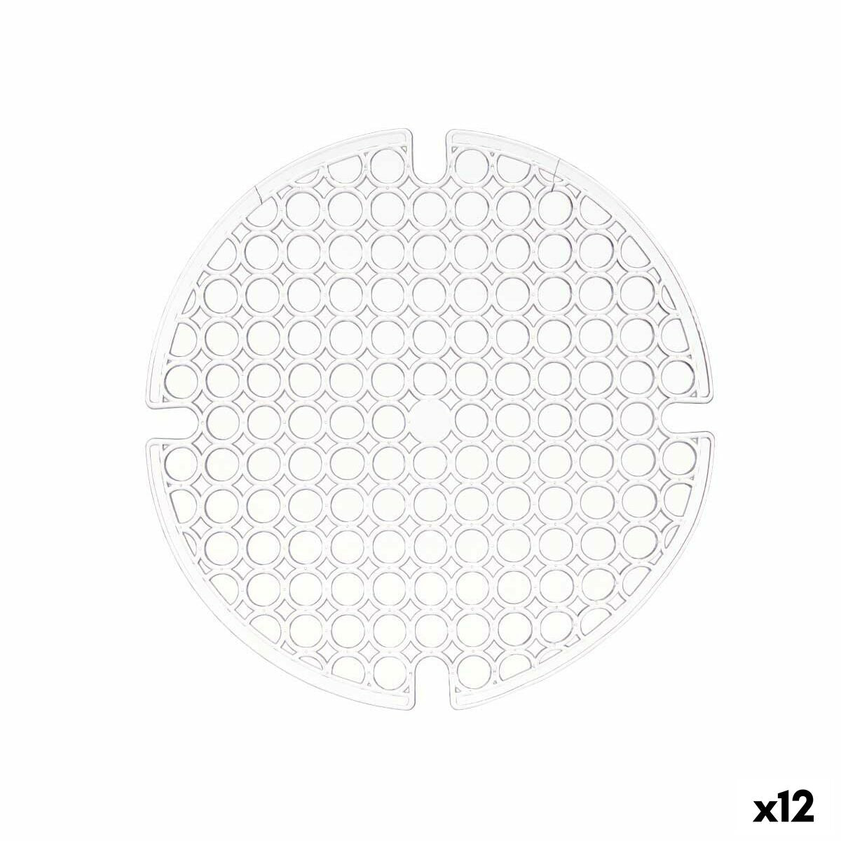 Non-slip Mat Kinvara Transparent Kunststoff 29 x 0,1 x 29 cm Sink (12 Stück) – Produktbild 1