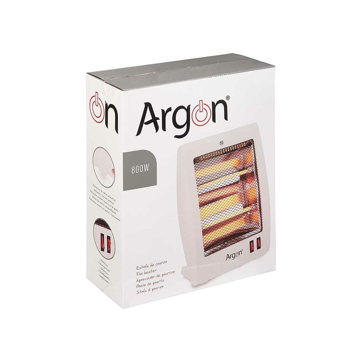 Argon Quartz Heizgerät Weiß 400-800 W
