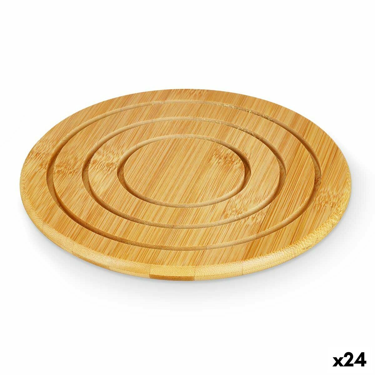 Table Mat Kinvara Natural Bamboo Circular 19 x 1 x 19 cm (24 Stück) – Produktbild 1