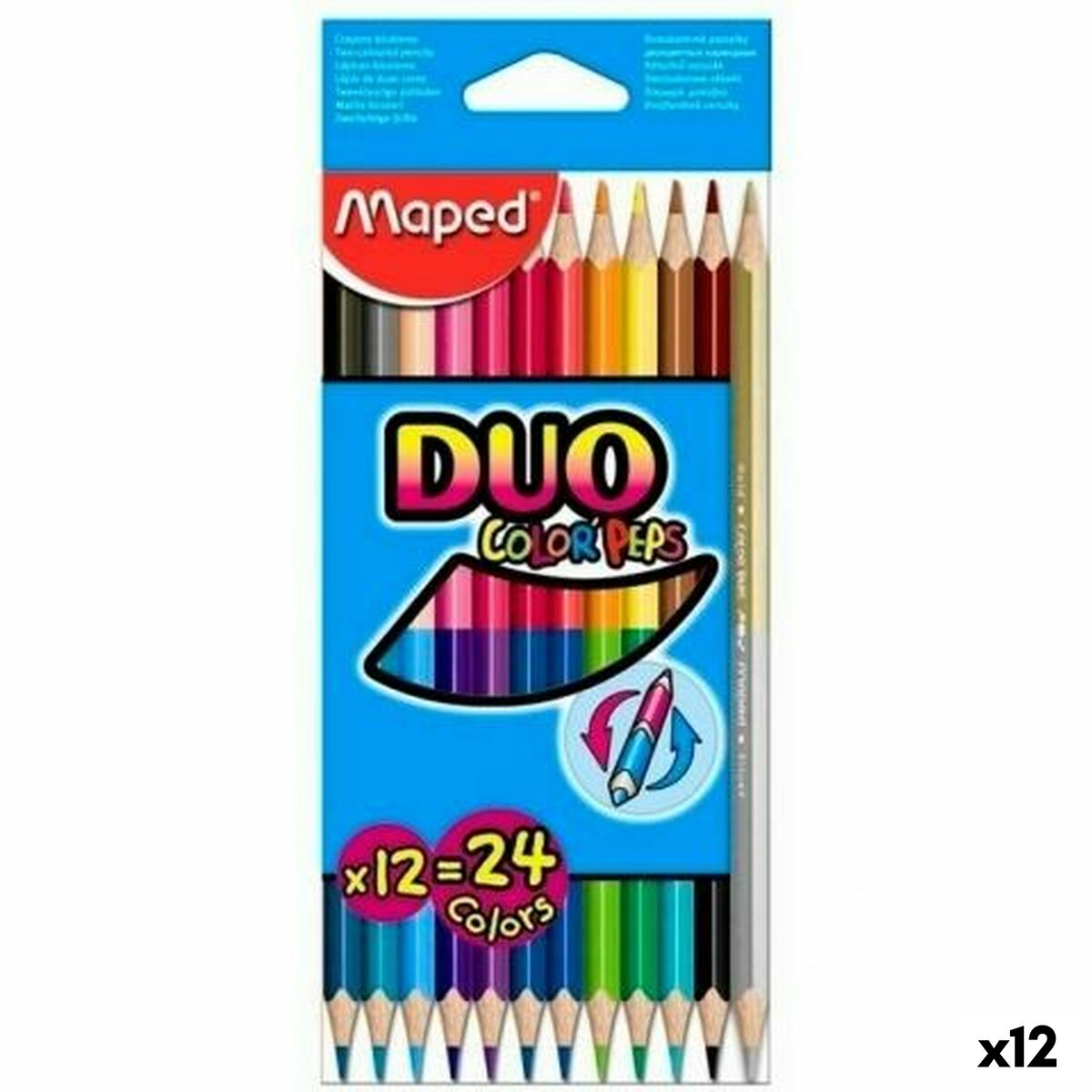 Colouring pencils Maped Duo Color' Peps Mehrfarbig Double-ended 12 Teile (12 Stück) – Produktbild 1