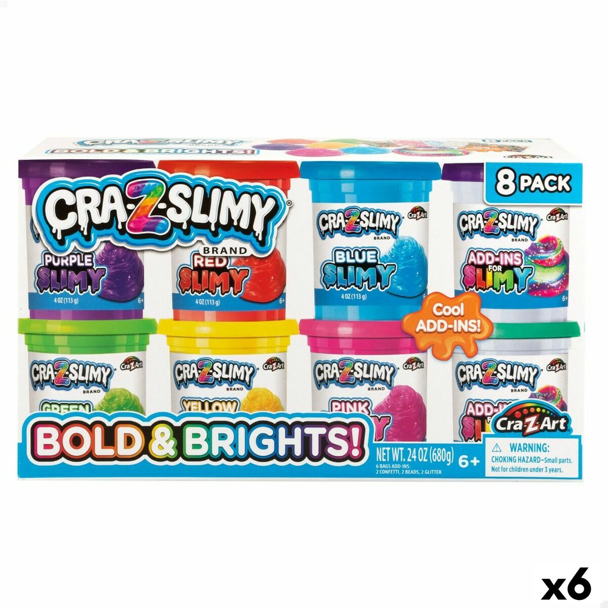 Modelling Clay Game Cra-Z-Art Bold&Brights (6 Stück) Slime – Produktbild 1