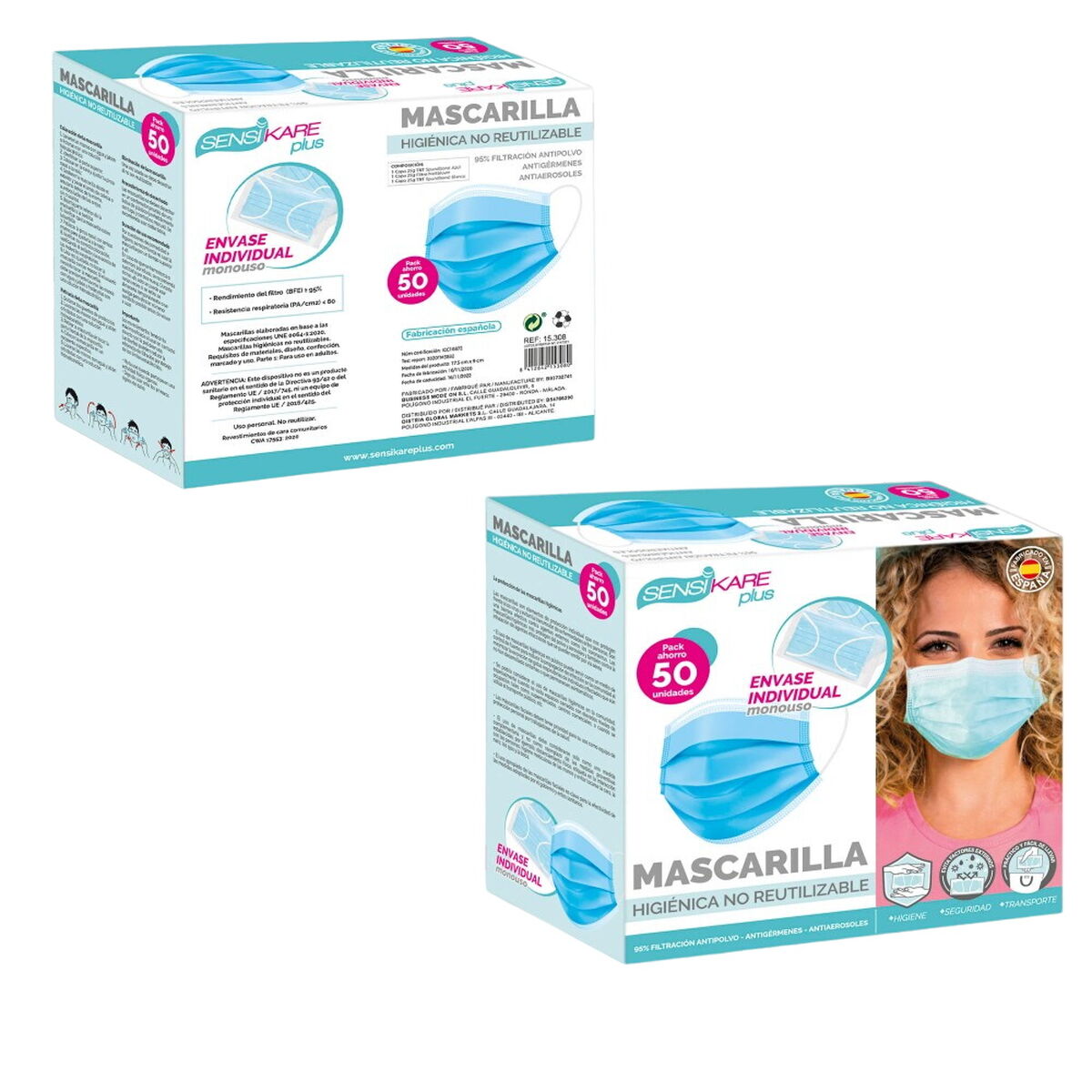SensiKare Box aus Hygienisch masks