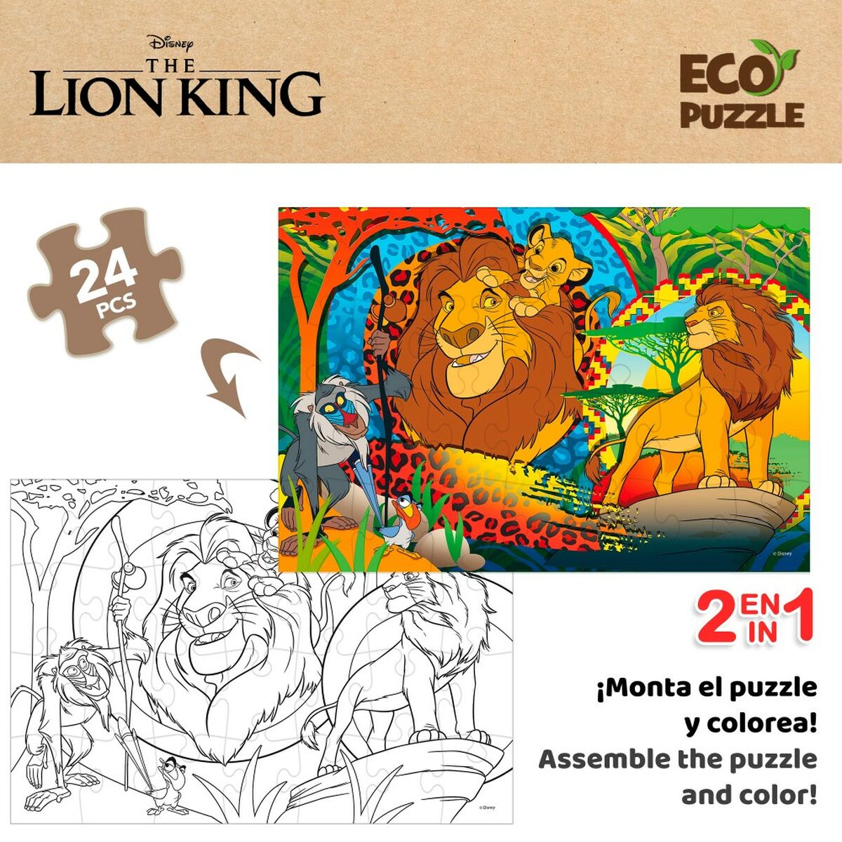 The Lion King Kinder-Puzzle Doppelseitig