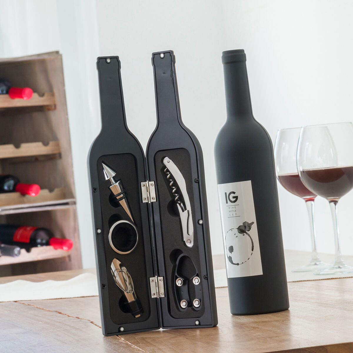 Bottle Wine Set InnovaGoods 5 Teile – Produktbild 1