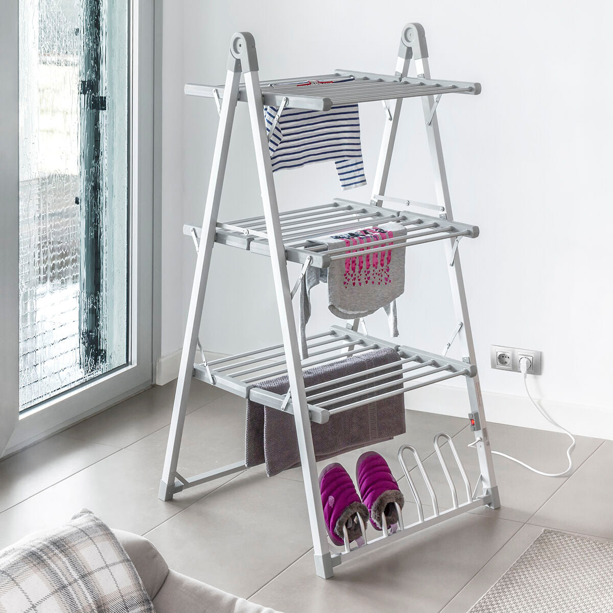 InnovaGoods Klappbar Elektrischer Wäscheständer Verayer 30 Bars