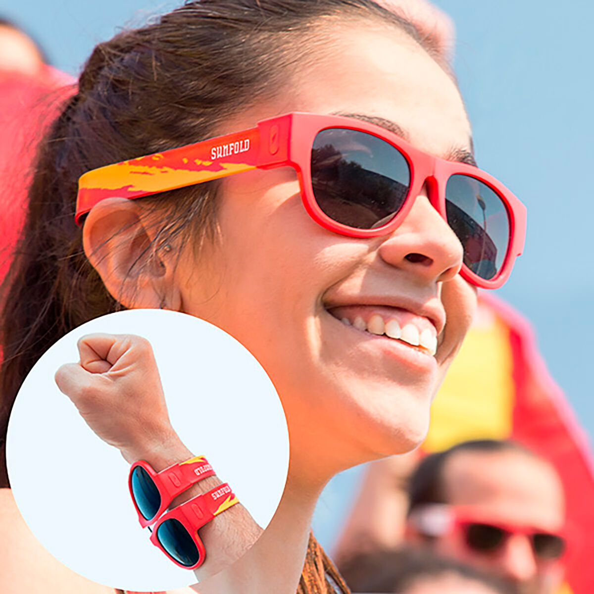 Roll-up sunglasses Sunfold Spain Rot – Produktbild 1