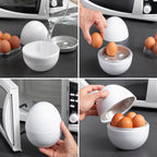 InnovaGoods Microwave Egg Boiler mit Recipe Booklet Boilegg