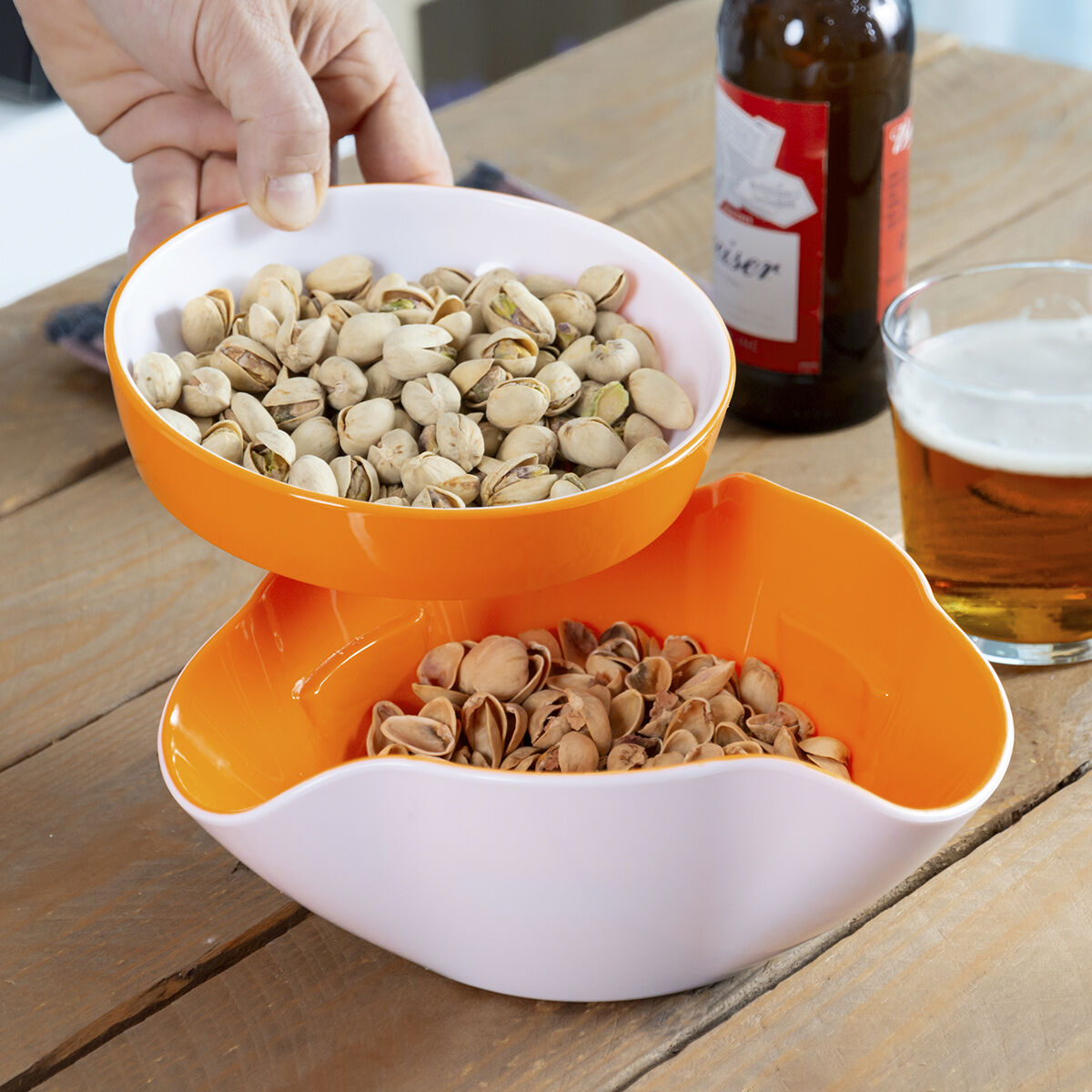 2-in-1 Snack Schale InnovaGoods 2 Teile