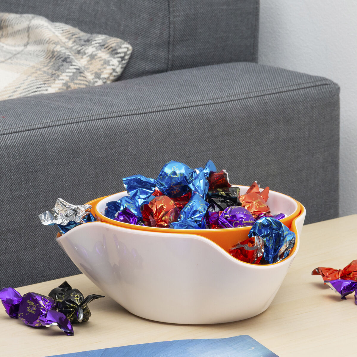 2-in-1 Snack Schale InnovaGoods 2 Teile