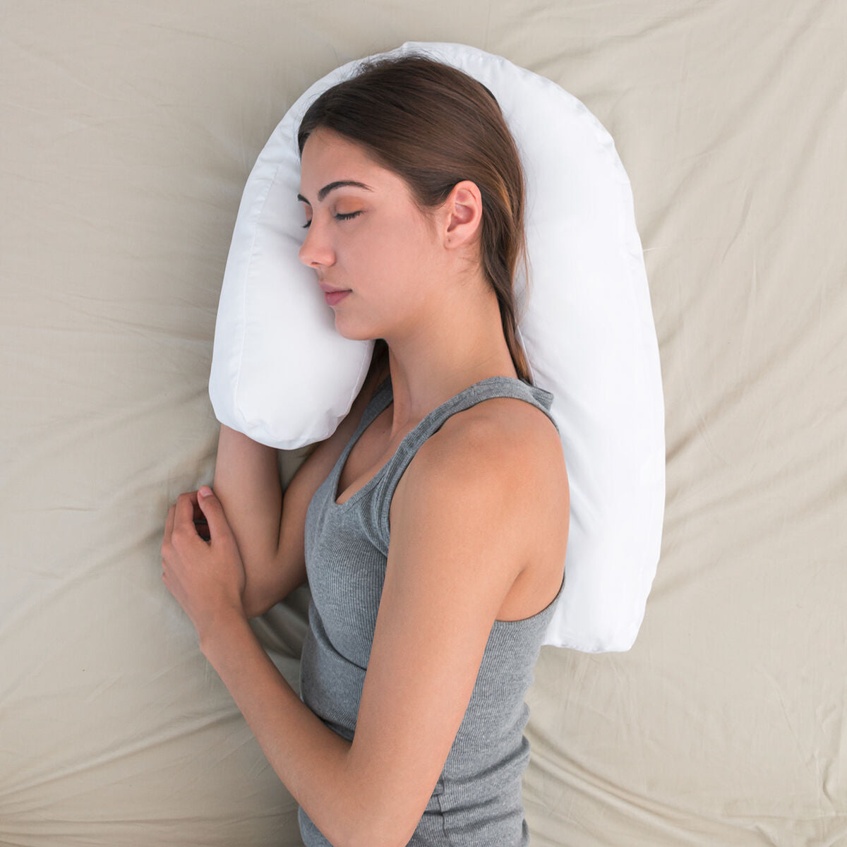 U Side Sleepers Ergonomic Pillow Slupill InnovaGoods – Produktbild 1