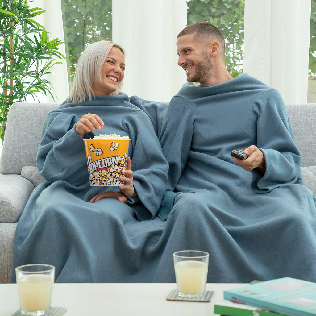 InnovaGoods Doppelt Sleeved Decke mit Central Pocket Doublanket