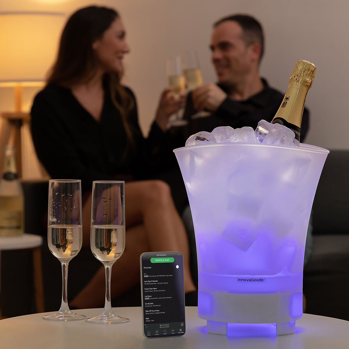 LED bucket with Wiederaufladbar speaker Sonice InnovaGoods – Produktbild 1