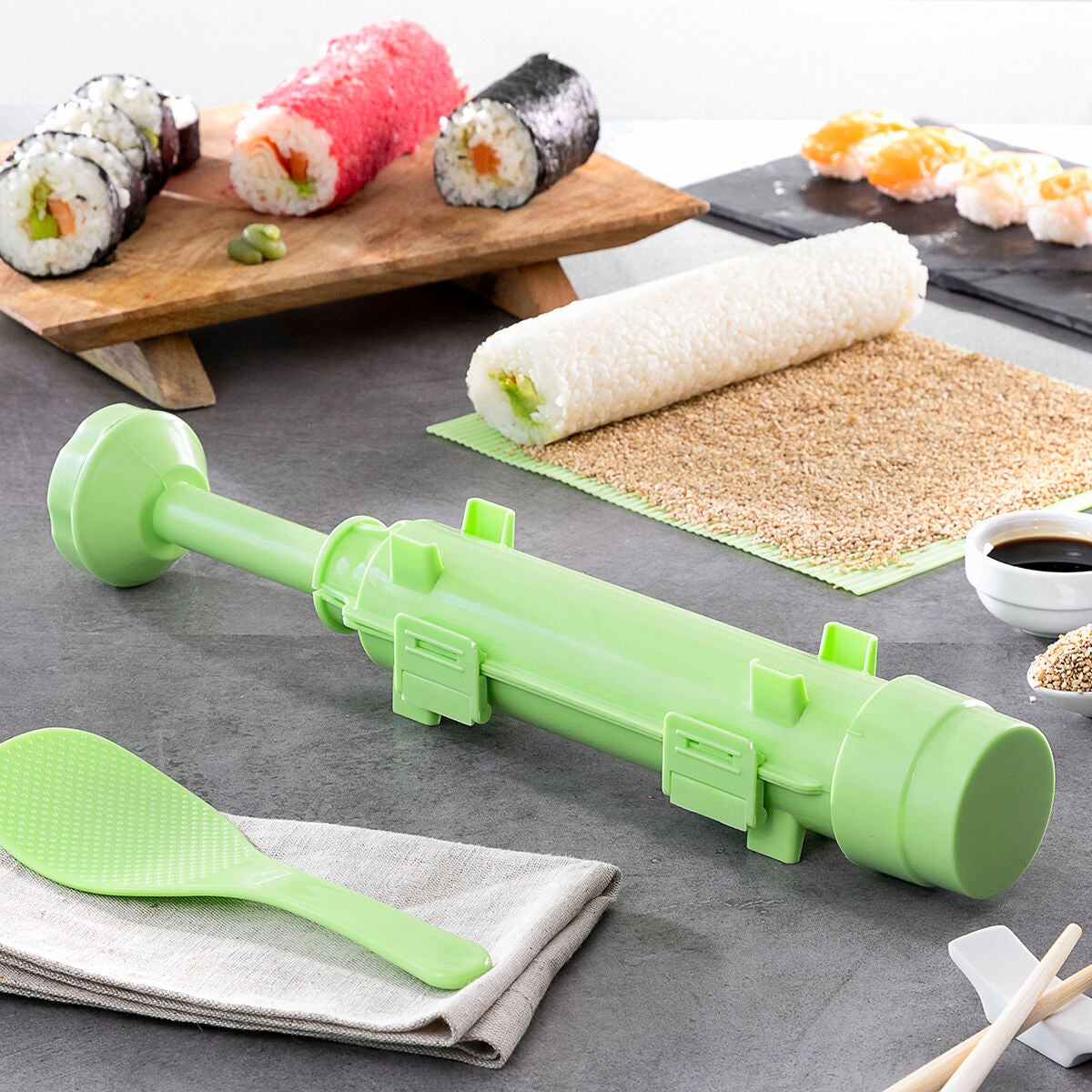 Sushi Set with Recipes Suzooka InnovaGoods 3 Teile – Produktbild 1