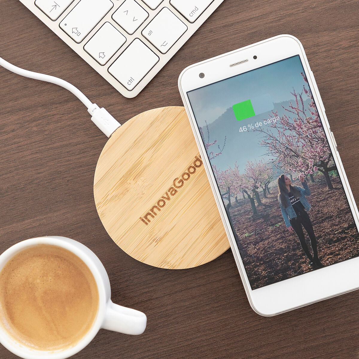 Bamboo Kabellos Charger Wirber InnovaGoods – Produktbild 2