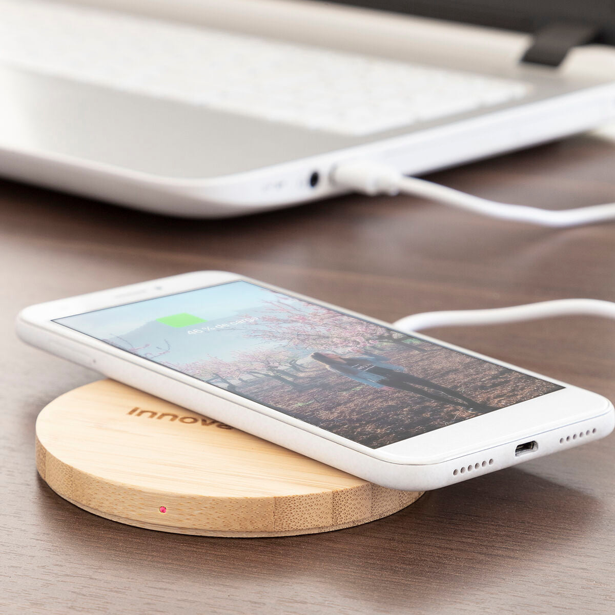 Bamboo Kabellos Charger Wirber InnovaGoods – Produktbild 4